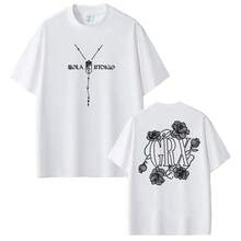 Lola Indigo GRX Tour 2026 Double Sided Printed T Shirt For Men Women Fashion O-Neck T-Shirts Casual Oversized Cotton Tee Shirt - 白色 - 查看 2