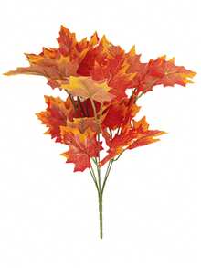 Plantas y flores artificiales falsas de otoño para decoración exterior, 8 ramos de flores de seda sintética resistentes a los rayos UV con apariencia real sin decoloración para puerta principal, porche, patio, jardín, balcón y decoración de otoño - Multicolor - Ver 7