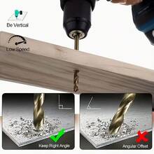 50pcs Mini Titanium Coated High-Speed Steel Drill Bit Set With, Applicable To 100 Countries Straight Spiral, Circular Shaft Twist Drill Bit, Durable Steel Material For Wood, Metal, Plastic Drilling With Multiple Sizes Family - A - View 5