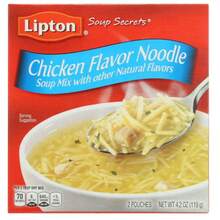 Lipton Secrets Chicken Noodle Soup Mix, Regular, 4.2 Oz, 2 Pouch Box, Pack Of 2 - Noodle - View 5