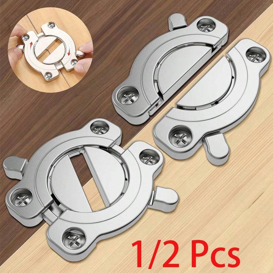 1/2 Peças Conectores de Fivela de Mesa Resistentes, Fechos e Trincos de Folha de Mesa para Extensão de Bancadas de Trabalho, Extensões de Móveis DIY (Liga de Zinco) - Tamanho único - Ver 1