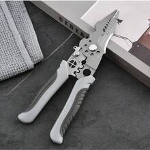 1 Paquete Nuevo Modelo 15-En-1 Pinzas Plegables Resistentes | Pelacables/Destornillador/Punta de Estilete - Compacto Portátil Todo En Uno Para Electricistas, Bricolaje, Corte de Cables & Reparaciones de Teléfonos Inteligentes | Profesional Fácil de Usar - 15 en 1 - Ver 5
