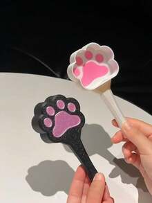 1pc Cute Cat Paw Pet Food Spoon, 3D Printed Material, High Aesthetic Value, Long Handle, Easy To Clean, Dog Food Spoon - 200ml - View 2