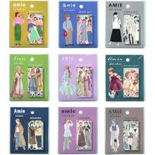 Amie Sticker アミ ステッカー かわいい フレークシール 水彩ガール 上質紙 日本製 - トレンドガール - チェックする 4