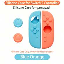 Switch 2 Joy-Con 矽膠保護套 2件組，含搖桿帽，防滑防汗防震軟殼，控制器遊戲配件 - 查看 13