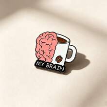 MY BRAIN 琺瑯胸針別針 時尚裝飾胸針飾品 領口包包徽章 珠寶禮物 - 彩色 - 查看 3