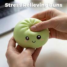 Giant Glitter Dumpling Squishy Toy - Cute Dim Sum Fidget Sensory Stress Ball For Adults & Kids, Soft Squeeze Dough Ball With Steamer Basket, Stretchy Desk Decor - Nhiều màu - Xem 2