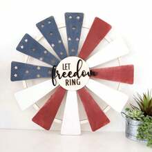 Patriotic Door Sign 4th Of July Wreaths For Front Door Welcome Hanger Wooden Independence Day Decoration Vintage Red White Blue 250th Anniversary For Memorial Decor Wall - Default - View 2