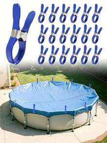 6/1/10pcs/12pcs Swimming Pool Cover Clips, Large Beach Chair Towel Clips, Cruise Ship Pool Chair Towel Rack, Heavy Duty Windproof Clips, Suitable For Pool, Curtain, Beach Supplies, Durable Windproof Fixing Device, Used For Securing Swimming Pool Cover - Multiple Styles - View 1