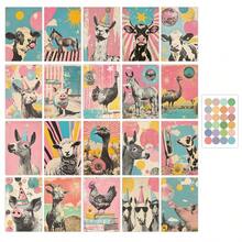 20pcs Whimsical Farm Animal Theme Wall Collage Kit - Fun Cow Sheep Donkey Pig Illustrations Postcards, Small Posters For Home Room Decor, Photo Collection Wall Art Decor, Decorative Cards - Farm Animal - View 7