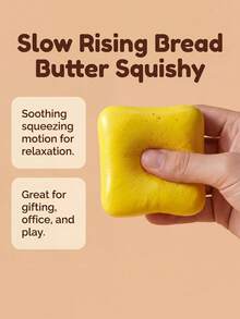 1pc Strawberry Toast Bread Squishy Slow Rebound Realistic Food Stress Relief Toy - Soft Dough-Like Texture With Creamy Filling, Quiet Squeeze Pressure Relief Toy, Perfect For Focusing At Work Or Taking A Mindful Break At Your Desk - Stress Relief Toy - Multicolor - View 2