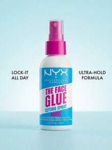 NYX The Face Glue Setting Spray FGSS01 2.03oz/60ml – Long-Lasting Makeup Finisher, Transfer Resistant Formula For All Day Wear, Smudge Proof Finish, Professional Results For All Skin Types - FGSS01 - View 1