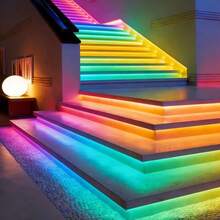 智慧 RGB LED 燈條，3.28英尺至65.6英尺 (1m-20m)，附 App 與 44 鍵遙控器，音樂同步變色可調光 LED 燈，適用於臥室、電視、遊戲、房間裝飾 - 幻彩24鍵遙控+APP控制 - 查看 5