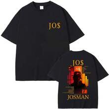 Rapper Josman J.O.$ Album Graphic-Shirt Men Women Hop Fashion Music-Shirts Casual Cotton Vintage Shirt Streetwear - Black - View 2