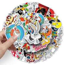 50 Stück offizielle Warner Bros Bugs Bunny süße Cartoon Muster wasserfeste Vinyl Aufkleber, geeignet für Wasserflaschen, Laptops, Skateboards, usw., perfekt als Geburtstagsgeschenke, Partygeschenke, Feiertagsgeschenke, Schulanfanggeschenke - Verschiedenfarbig - Übersicht 2