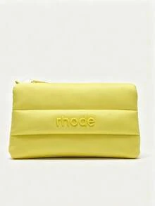 Waterproof Lightweight Nylon Cosmetic Bag Multifunctional For Makeup & Daily Use - Yellow - View 1