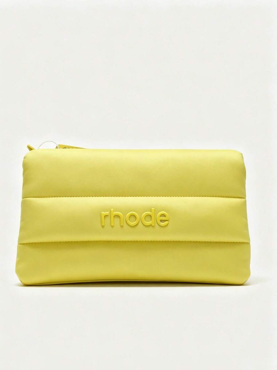 Waterproof Lightweight Nylon Cosmetic Bag Multifunctional For Makeup & Daily Use - Yellow - View 1