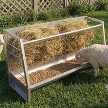 mteryoing 5 Ft Goat Hay Feeder - Heavy Duty Anti-Waste Metal Hay Rack 60 Gallon With Rounded Edges, Livestock Pasture Feeder For Sheep, Horses & Ponies, Farm Outdoor Feeding Equipment - Silver - View 8