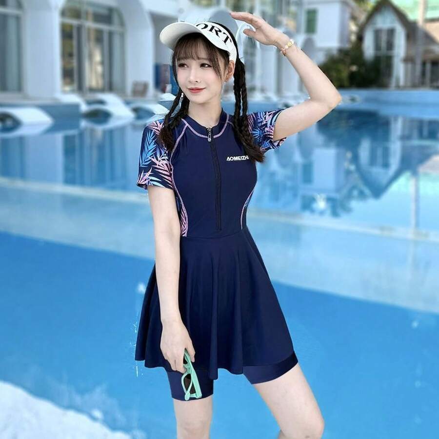 Women Lightweight Cardigans - 3503 Two-piece - Navy Blue (Quick-drying Fabric) - View 1