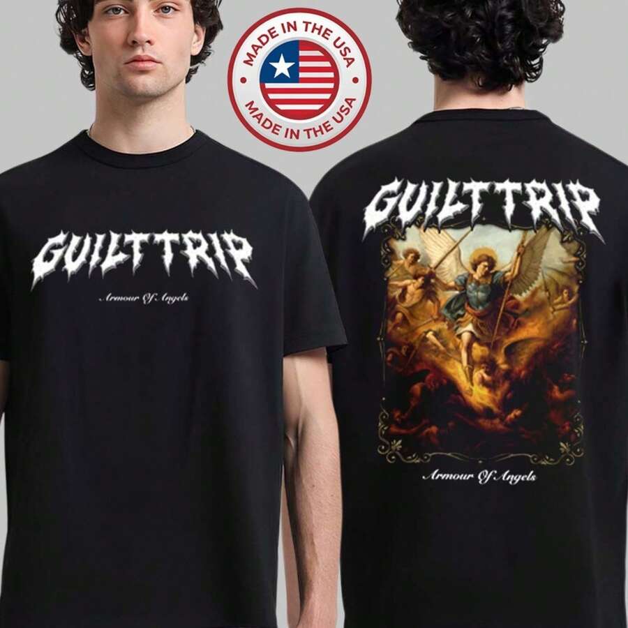 Guilt Trip Armour Of Angels Album Merch Unisex T-Shirt - Black - View 1