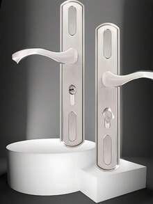 Stainless Steel Silent Lock Silent Stainless Steel Door Lock – A User-Friendly And Secure Design For Bedrooms, Bathrooms, And Interior Doors.Suitable For Bedroom Doors And Ordinary Room Doors; It Is A Universal Type Of Door Handle. - Multicolor - View 7
