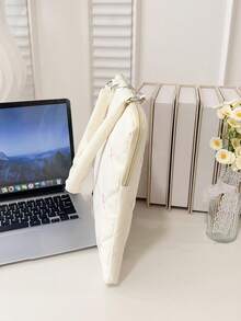 1個學生筆電包 11"/13"/15" 肩背包 蝴蝶結印花 休閒中性 防護套 小包 文件包 筆電套 電腦攜帶包 11 13 15" 便攜式桌上型防護袋 相容 MacBook HP 適合女孩、青少年女孩與男孩 相容 iPad Air 4 5 Pro 防護套 防震包 - 米色 - 查看 4