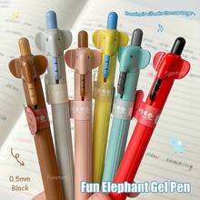 2 bút gel hình voi vui nhộn 0.5mm, bút động vật dễ thương độc đáo, mực đen viết mượt cho học tập và văn phòng - Nhiều màu - Xem 1