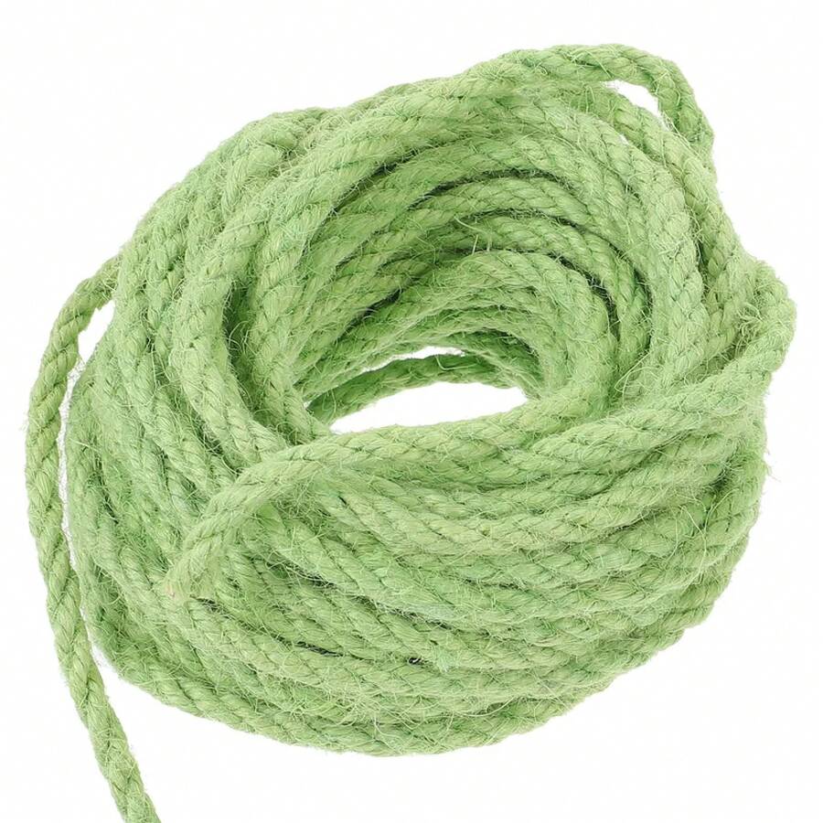 Cuerda de Sisal de 10M, marco de escalada para gatos, cuerda de cáñamo duradera, suministros para mascotas, rascadores de muebles, herramienta de juguete Diy para gatos, accesorios para gatos - Verde - Ver 1