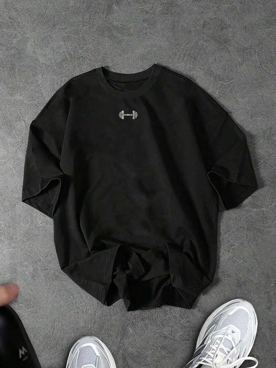 Sport MetroGents Men's Short Sleeve Sports T-Shirt With Star And Moon Print, Gym - 5 - 查看 1