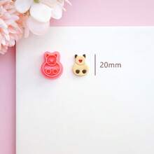 Cute Cat Shape Jewelry Making Kits, Embossed Cat Paw Pattern Polymer Clay Cutters For DIY Pendants Earrings Making, Animals Clay Molds - Pink - View 16