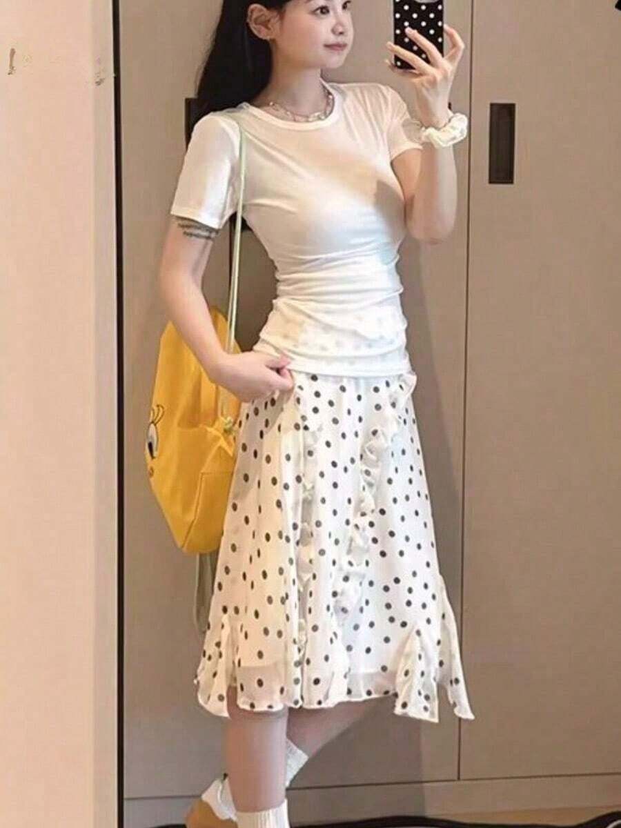 Women Skirts - Apricot - View 1