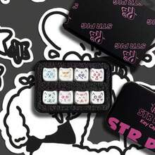 Cute Cat Art Keyboard Keycap Set, 8pcs White Cartoon Cat Face Custom Keycaps, OEM Specification PBT Keycaps For Mechanical Keyboards, Cute Gaming Keyboard Accessories, Funny Cat Lover Gift - View 7