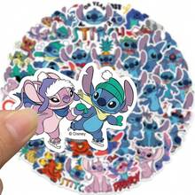 50pcs Stitch Stickers, Stitch Party Favors, Stitch Cartoon Stickers, Lilo Stickers, Waterproof Stickers, Suitable For Books, Journals, Phone Cases, Laptops, Tablets, Water Bottles, Etc., Perfect For Holidays, Birthday Gifts Or Reward Stickers, Gift Decoration - Multicolor - View 9