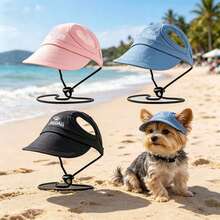 Paw Embroidered Pet Baseball Hat Adjustable Strap Ear Cutout UV Sun Protection Dog Cap Lightweight Summer Headwear For Puppy Cat Beach Daily Walk Outdoor Use - Multicolor - View 2