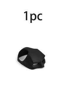 1pc Silicone Cat Bat Mask, Skin-Friendly Halloween Cat Costume, Lightweight & Flexible Pet Cosplay Accessory - Black - View 6