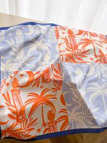 1 chiếc khăn vuông lụa giả satin mỏng phong cách vintage in họa tiết thanh lịch cho nữ, khăn quàng cổ nữ phong cách boho vintage thường ngày, khăn choàng, bandana nữ nhẹ mỏng thoải mái, dùng mặc hàng ngày và đi chơi mùa xuân hè - Nhiều màu - Xem 2