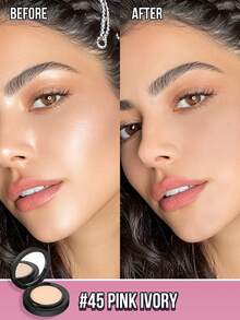 MISSLYN 1pc Compact Powder,Oil-Control Pressed Setting Powder,Matte Poreless High Coverage Lightweight Long-Lasting Face Powder,Matte Finish Makeup For Daily Wear,Travel, Party & Y2K,Birthday & Valentine's Gift - #45 - View 3