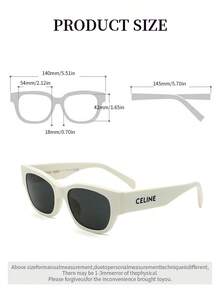 Celine Victory Arch Cat Eye Fashion Glasses, French Chic Glasses, Unisex Acetate Frame Lightweight & Comfortable, Enhances Facial Features, Suitable For Work & Daily Wear, Classic Low-Key Elegant Design, Model: CL40197U-25A 54 - White - View 9