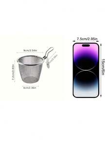 1pc Stainless Steel Hot Pot Strainer Ladle With Hook, Stainless Steel Mesh Basket Filter, Suitable For Hot Pot Draining, Filtering And Cooking, Can Be Used As A Household Kitchen Food Filter - Multicolor - View 5