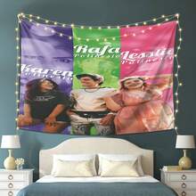 A Los Polinesios Trio Picture Tapestry - Creative Print Tapestry, Selected High-Quality Peach Skin Velvet Tapestry, Living Room, Bedroom, Party Decoration, Wall Decoration, Suitable For Living Room, Dormitory, Office - 彩色 - 查看 1