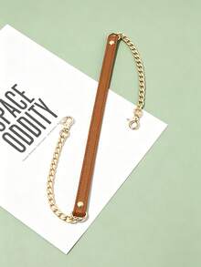 Gold Metal Chain With Black Shoulder Strap, Fashionable And Versatile, Suitable For DIY Handbag And Shoulder Bag Accessories - Multicolor - View 8