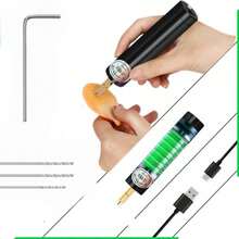 Kit de Mini Broca Elétrica Manual De 5V Com Rotativa Portátil Alimentada RECARREGÁVEL  De Torção Utilizada - Recarregavel - Visão 2
