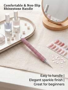 El diseño de doble extremo le permite recoger strass con un extremo y grabar diseños de uñas con el otro - Una herramienta de doble propósito que ahorra tiempo y crea detalles exquisitos en las uñas. Una herramienta, dos funciones, para un proceso de arte de uñas talla grande rápido. - Multicolor - Ver 6