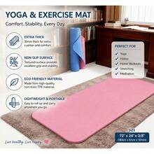 8mm Non-Slip Yoga Mat: Extra Grip For Stable Poses - Rosa - Visa 6