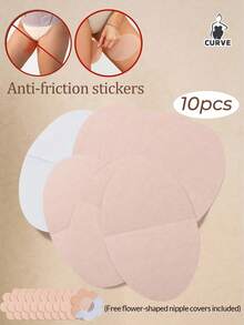10pcs Invisible Anti-Chafing Clothing Pads - Breathable Non-Woven Anti-Friction Pads Suitable For Inner Thighs And Calves, Seamless Anti-Sweat, Suitable For Summer, Running, Wearing Skirts - Multicolor - View 11