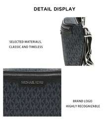 Michael Kors Cooper Printed Men's One Shoulder Crossbody Bag 37T4LCOY1B ADMRL/ PLBLUE - Dark Blue Printed 37T4LCOY1B ADMRL/ PLBLUE - View 10