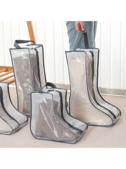 1/2/4pcs Boot Storage Bags, Travel Shoe Bags For Tall Boots, Home Boot Organizer Bags, Transparent Dust-Proof Boot Covers, Suitable For Shoe Racks, Graduation Travel Shoe Bags, Graduation Gift