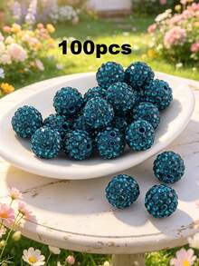 20/50/100pcs Colorful Glass Rhinestone Beads - Mixed Colors, Suitable For DIY Jewelry, Bracelets, Necklaces, Keychains, Party Decorations, Multifunctional Craft Kit With Clay Pen And Earring Hooks For Jewelry Making - Multicolor - View 23