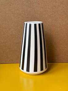1pc Fashion Striped Vase Pair, Solid Color, Compact Decor, Suitable For Small Spaces Or Gifts, French Luxury And Nordic Minimalist Style, Ideal For Coffee Table Or Shelf Styling - Multicolor - View 13