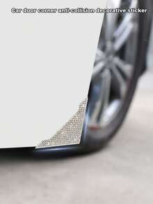 4pcs Shiny Rhinestone Car Door Corner Protector Stickers, Anti-Scratch Anti-Collision Self-Adhesive Protective Stickers, Suitable For Sedan, SUV Daily Parking - A - View 8